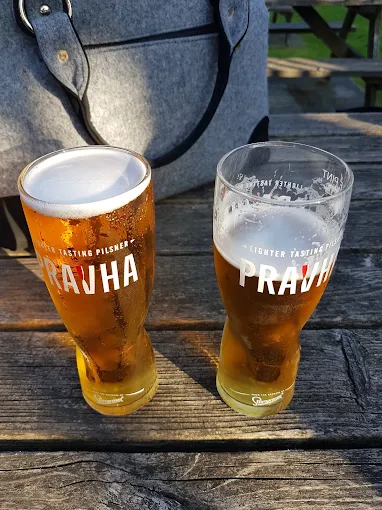Two beers served to the outdoor tables - The Lower Bell Inn