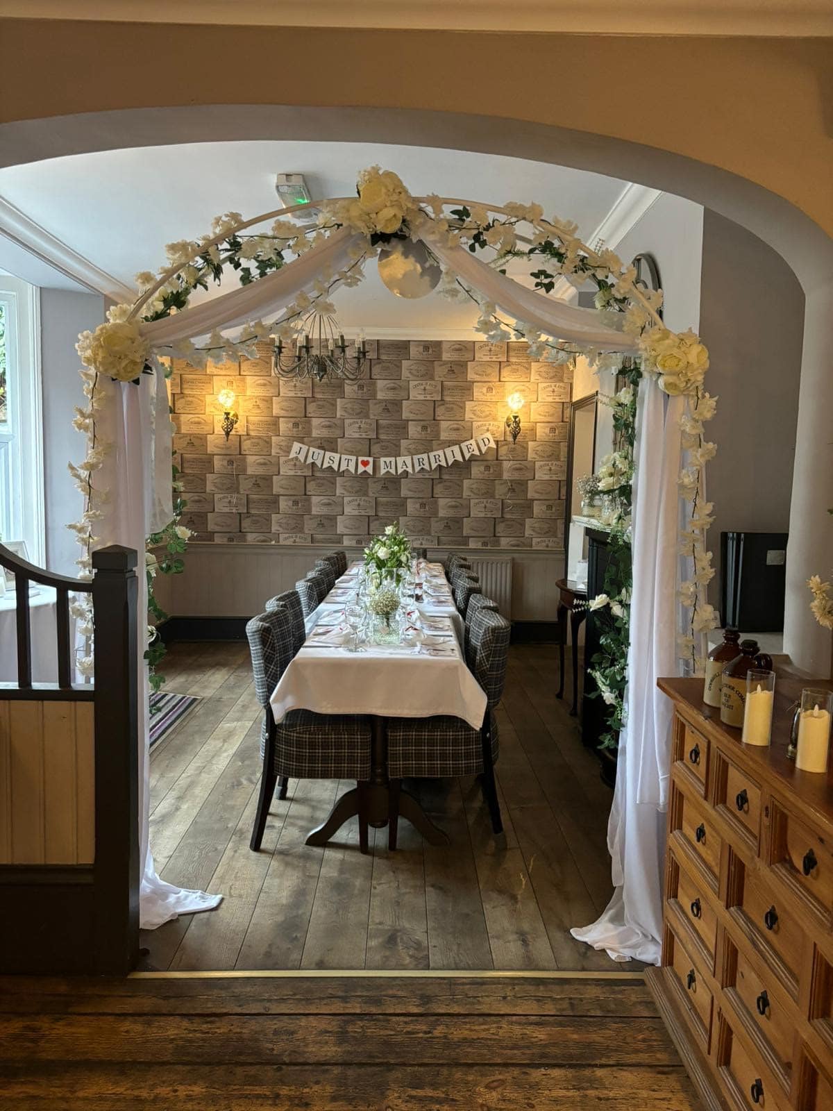 The Lower Bell Inn - Decorated for a wedding event